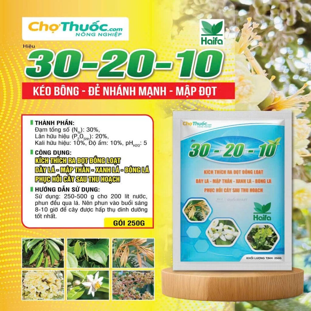 PHÂN BÓN NPK MH STRONGFRUIT 30-20-10 - HIỆU 30-20-10